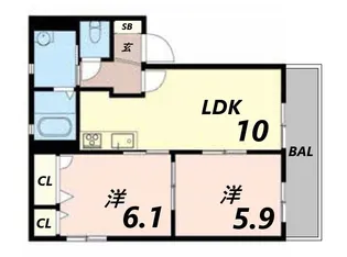 シャーメゾン桜 A【1階】の間取り