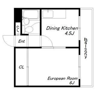 バンドーム大津和【4階】の間取り