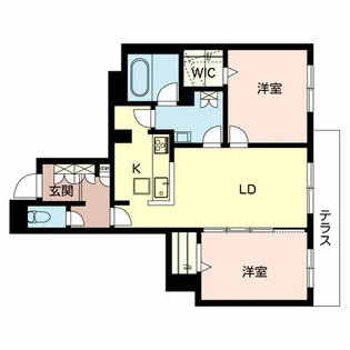 シャーメゾンオリーブ【1階】の間取り