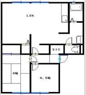 黒岩ハイツ【1階】の間取り