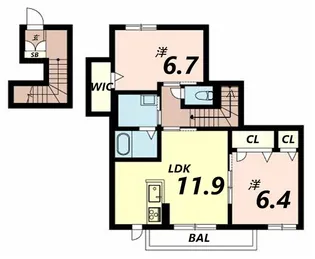 GREEN CITY V【2階】の間取り