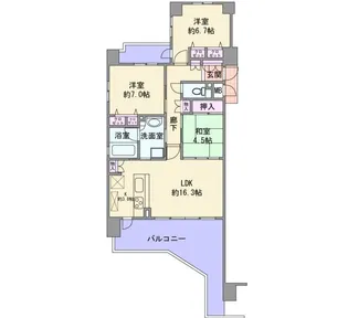 アルファステイツ田寺【8階】の間取り