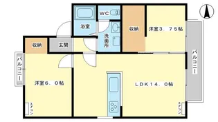 クレア【2階】の間取り