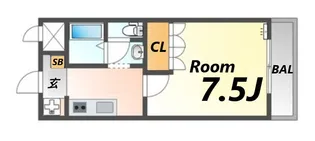 グランディール姫路【1階】の間取り