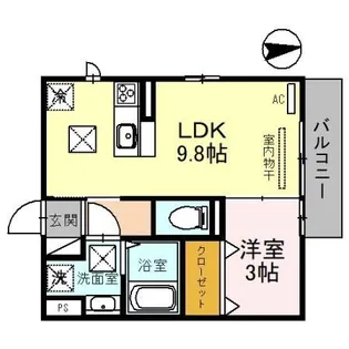 フルーレ【1階】の間取り