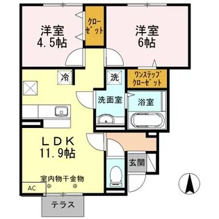 グランヒル青山【1階】の間取り