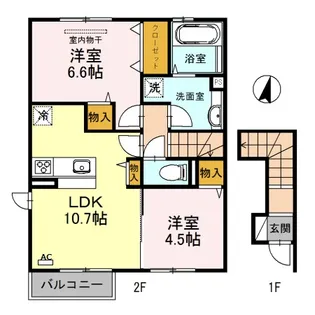 アバンダント【2階】の間取り