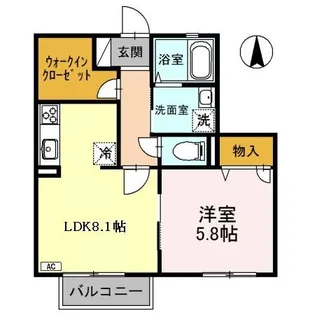 グレース古川A棟【1階】の間取り