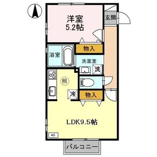 グレース古川 A棟【1階】の間取り