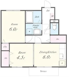 カロッテ ガルテン【1階】の間取り