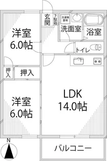 ヘーベル八代【1階】の間取り