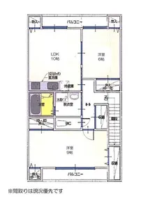 スカイルームI【2階】の間取り