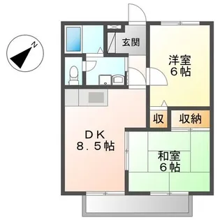 ハイツサンシティー保城【2階】の間取り
