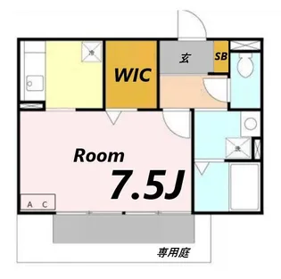 ホワイトへロン【1階】の間取り