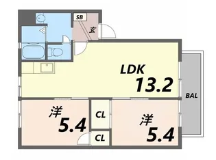 コーポ松下【2階】の間取り