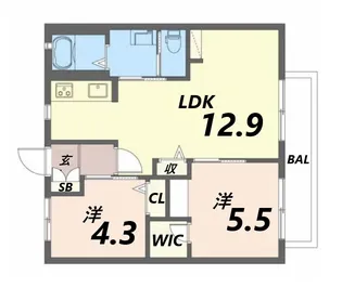 フレグランスH・M【2階】の間取り