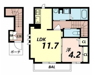 シャーメゾン恵美酒【2階】の間取り
