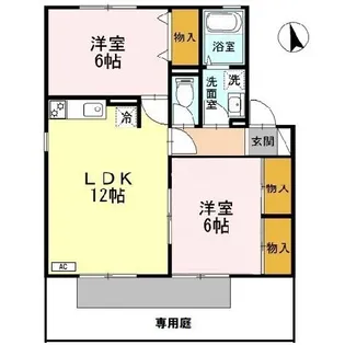 サニーハイツ田寺 B棟【1階】の間取り