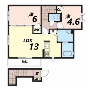 シャーメゾンカルテット【2階】の間取り