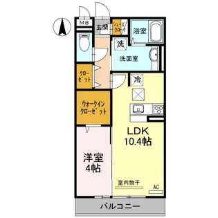 ヴィラ・ウィステリア広畑【1階】の間取り