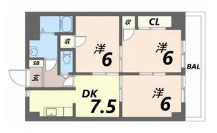 メゾンヒカリ【4階】の間取り