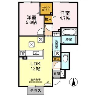 パークフロントM【1階】の間取り