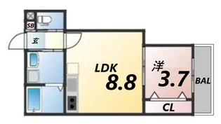 ALEGRIA姫路京口【1階】の間取り