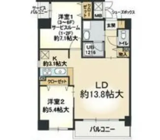 プロスペリテ・ベル【2階】の間取り