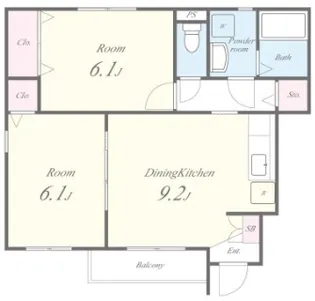 パストラル・ドミール【1階】の間取り