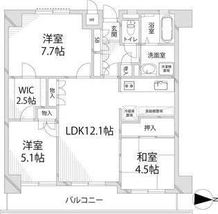 キャッスルコート御立【3階】の間取り