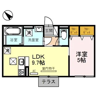 セジュールリアン【1階】の間取り