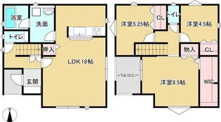 兵庫県姫路市網干区垣内西町【一戸建】の間取り