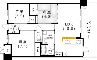 プレミスト明石土山【7階】の間取り