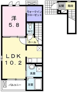フィオーレ西庄B【2階】の間取り