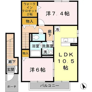ハイムエルピスⅡ【2階】の間取り