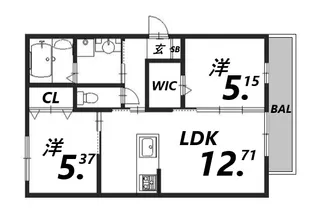 さくら東姫路【1階】の間取り