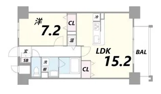 パレーブランシェ【5階】の間取り
