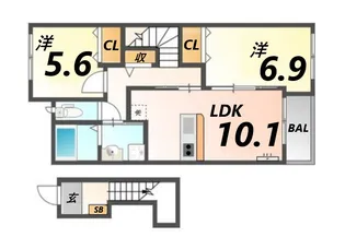 West House Ⅲ【2階】の間取り