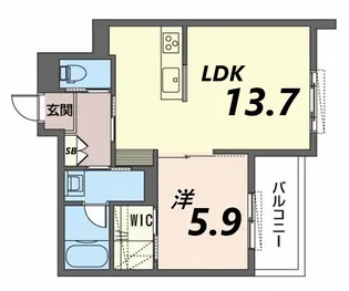 ル ソレイユ【4階】の間取り