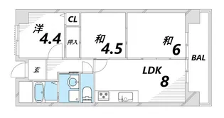 メゾン・ド・アルシュ【1階】の間取り