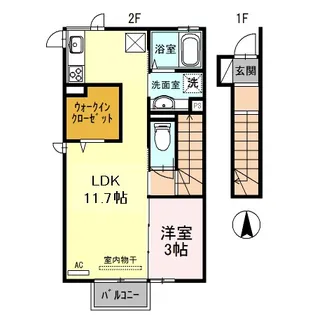 プラムコート【2階】の間取り