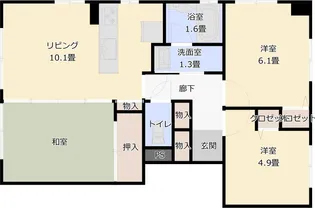 プレステージ姫路V【7階】の間取り