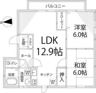 アルコ・ラ・カーサ町坪Ⅱ【2階】の間取り