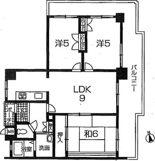 ロワイヤル亀山 401【4階】の間取り