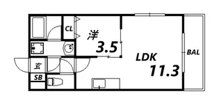 グランピア姫路【2階】の間取り