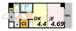 土井ハイツ北条口【5階】の間取り