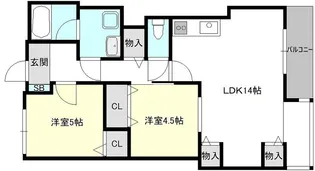 シャルムヒメゴー【10階】の間取り