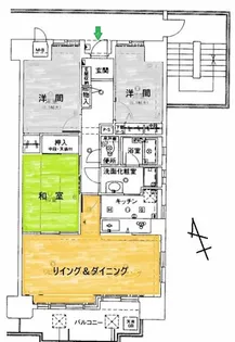 ネオハイツ今宿B【9階】の間取り