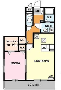 サンテ・レザンジュ A棟【1階】の間取り