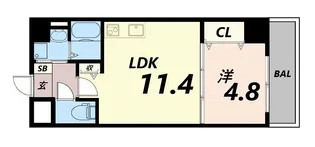 MISTRAL姫路駅前III【8階】の間取り